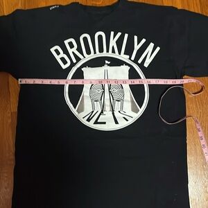 NBA Brooklyn Nets Short Sleeve,black.  Washed & never worn  100% cotton